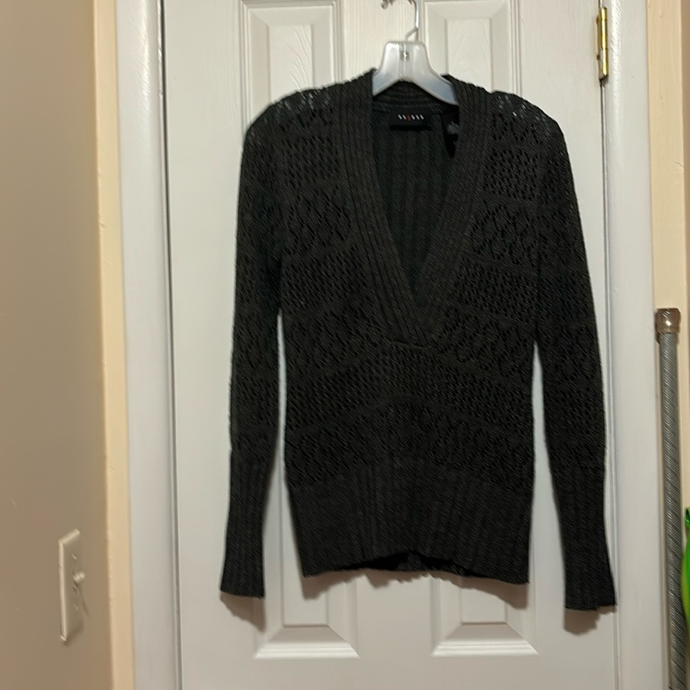 Grey V Neck Sweater